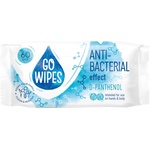 Go Wipes Мокри кърпи с антибактeриален ефект Go Wipes - D-пантенол, 60 броя (1100022080) - ozone
