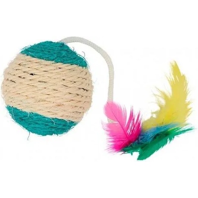Kerbl Играчка за котки Kerbl Sisal Ball - Топка с пера 6 см - Kerbl Германия 83232