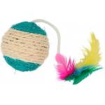 Kerbl Играчка за котки Kerbl Sisal Ball - Топка с пера 6 см - Kerbl Германия 83232