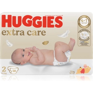 Huggies Extra Care Size 2 еднократни пелени 3-6 kg 58 бр