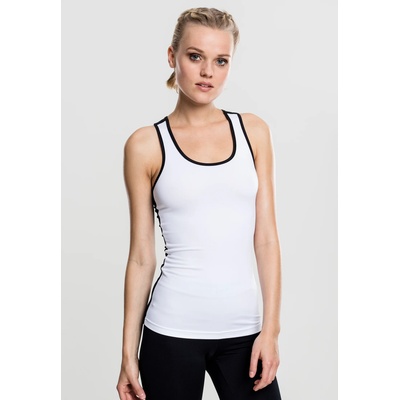 Urban Classics Дамски потник в бял цвят Urban Classics Ladies Sports Top wht/blk UB-TB1660-00224 - Бял, размер M