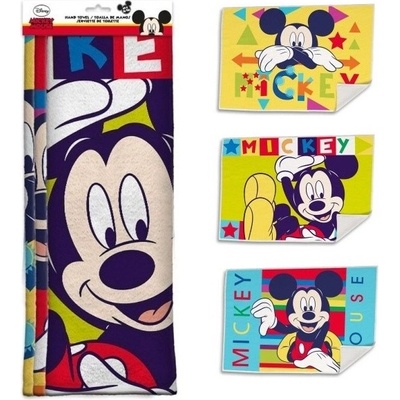 Euroswan Dětský ručník Mickey sada 3 ks 30 x 40 cm