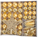 MagicHome Gulesada 50 ks 4-5 cm strieborné hviezda girlanda šiška na vianočný stromček