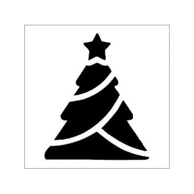 Artemisss Vánoční strom plastová šablona v10 B 14,5x14,5cm