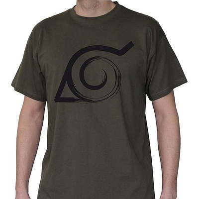 ABYstyle tričko Naruto Konoha olivové