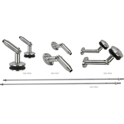 Set na sklenený prístrešok pre sklo 8 - 12,76 mm, AISI 316