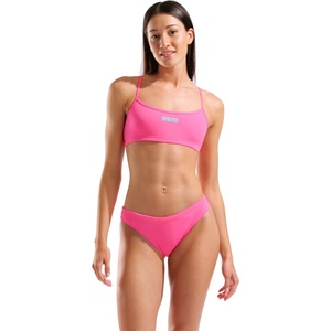 arena performance bikini bandeau solid pink xxs - uk28