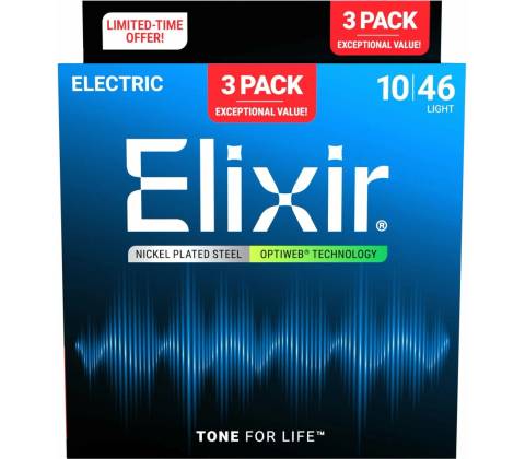 Elixir Optiweb Electric 16572 3-pack