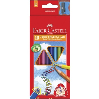 Image 1 of Faber-Castell Моливи Замък Фабел Кастел Faber Castell 10 цвята + острилка