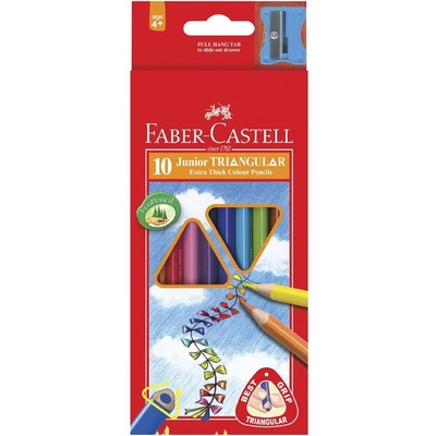 Faber-Castell Моливи Замък Фабел Кастел Faber Castell 10 цвята + острилка