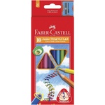 Faber-Castell Моливи Замък Фабел Кастел Faber Castell 10 цвята + острилка