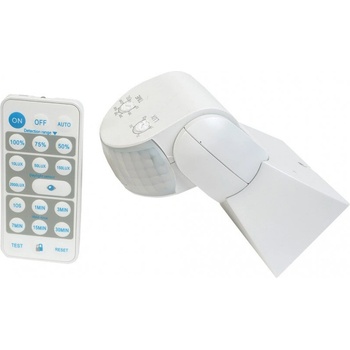 Lightex IR Сензор за движение бял 180 с дистанционно управление max. 12m. IP65 - Lightex (650AZ0001200)