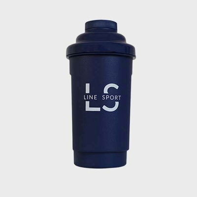 Šejkr na proteinové koktejly Line Sport 600 ml - tmavě modrá