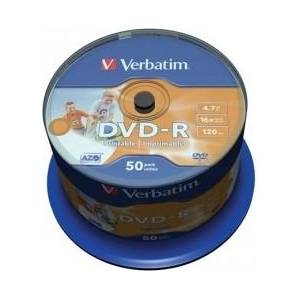 Verbatim 43548 DVD-R 4, 7GB/16x/matt silver записваема повърхност/презаписваеми DVD 50бр. /пак (43548)