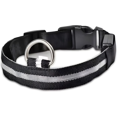 HARAHU Светещ нашийник за куче с usb зареждане - Черен / m kp30725 (30725)