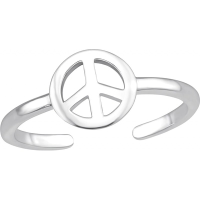 Lunica Stříbrný prstýnek na nohu PEACE 0446