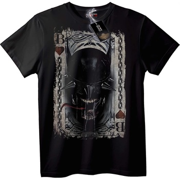 NOONEBRAND Тениска Череп с Корона и Вериги - M, Black