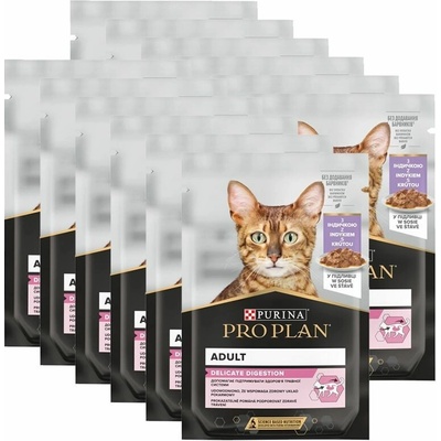 Pro Plan Cat Adult Delicate Digestion krůta ve šťávě 12 x 85 g