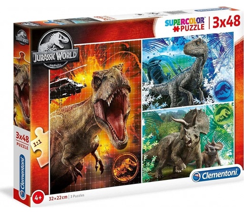 Clementoni 3x48 Jurassic World