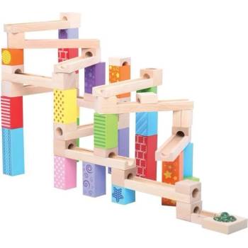 Image 1 of Bigjigs Toys - Дървена писта с топчета - Състезание