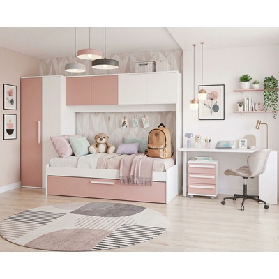 TRS SPAIN Aldo Dětský pokoj pro dvě děti v sestavě Artic pink II – Zboží Mobilmania