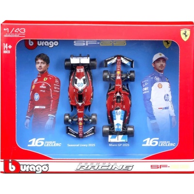 Bburago Ferrari F1 – dvojbalení kovových modelů 1:43 Charles Leclerc