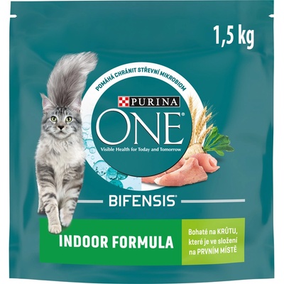 Purina ONE Indoor morka a celozrnné obilniny 1,5 kg