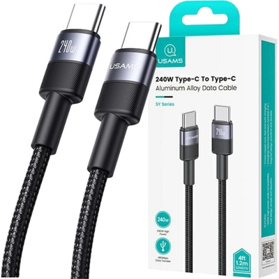 Usams SJ727 240W USB-C / USB-C, 1,2m, černý