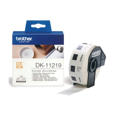 BROTHER DK-11219 (papírové / kulaté, průměr 12 mm -1200ks) DK11219