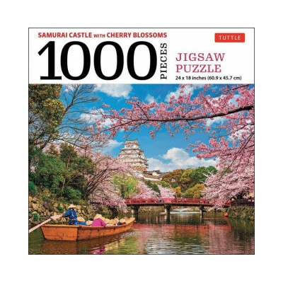 Jigsaw Samurai Castle with Cherry Blossoms 1000 Piece Tuttle Publishing