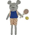 OYOY Nuni Mouse, плюшена играчка с ракета и тенис топка, 3 ел (M107698)