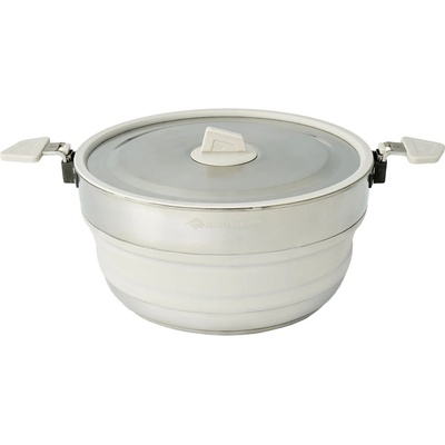 Sea to Summit Тенджера Sea to summit Detour Stainless Steel Collapsible Pot - Moonstruck Grey - размер 5 l (532-2878-0211)