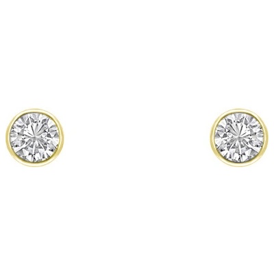 Eppi Minimalistické bezel náušnice s lab-grown diamantmi Viosa E48518