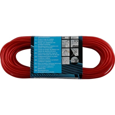 CONNEX PP/PVC prádelní šňůra s ocelovým drátem, 3,5 mm × 20 m, různé barvy