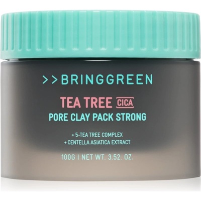 BRINGGREEN Tea Tree Cica Pore Clay Pack Strong маска-крем за мазна кожа склонна към акне 100 гр