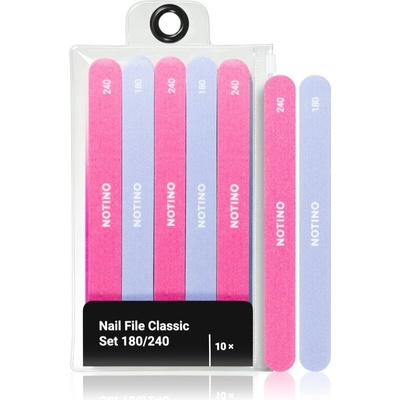 Notino Nail File Classic Set 180/240 sada pilníkov