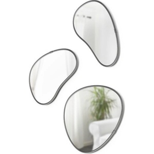 Umbra HK Limited Umbra Сет от 3 бр. огледала за стена hubba pebble - цвят титан (umbra-1018566-378)