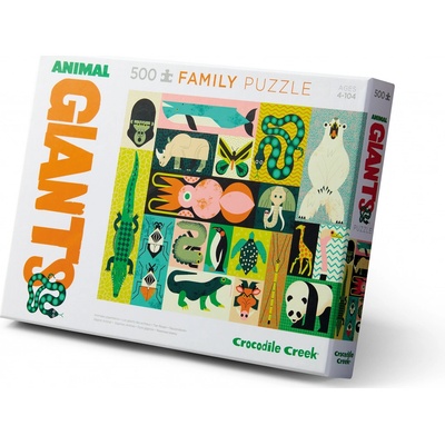 Crocodile Creek Rodinné Zvířecí obři 500 dílků / Family Animal Giants 500 pc