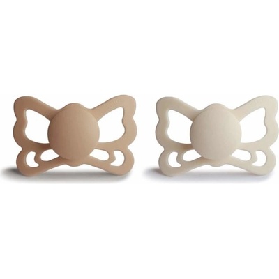 Frigg Butterfly anatomické silikon cumlíky Silky Satin/Cream 1×2 ks
