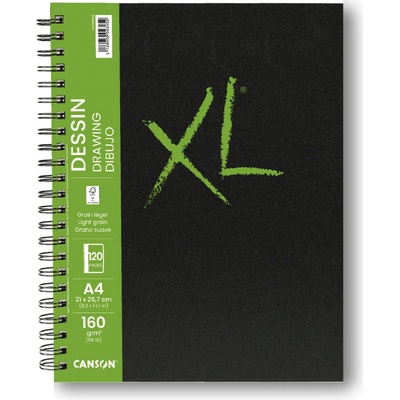 Canson Skicak XL Book Dessin v pevnej krúžkovej väzbe A4, 160g, 60 listov
