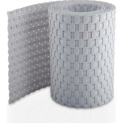 Ratanový plotový stínící pás - bílá, 19cm x 2,55m (Stínící pás na zastínění plotových panelů, rozměr balení 19x255cm)