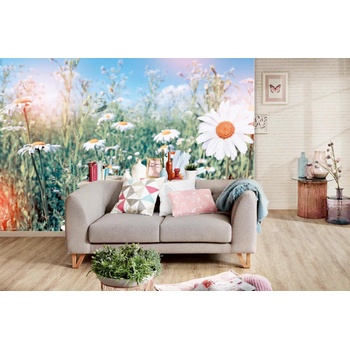 DIMEX ART Самозалепваща се флизелинова фототапета маргаритки 375 x 250 см