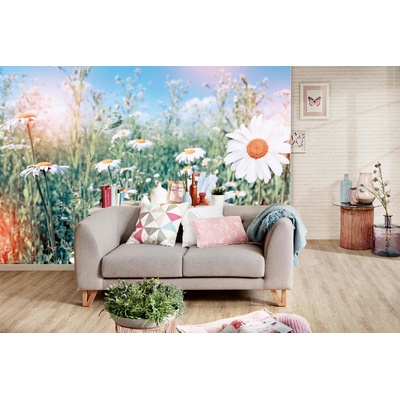 DIMEX ART Самозалепваща се флизелинова фототапета маргаритки 375 x 250 см