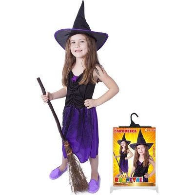 RAPPA fialový s klobúkom čarodejnice / Halloween
