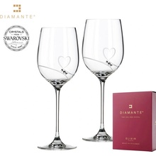 Crystalex Bohemia Glass Sklenice na červené víno se Swarovski Elements Romance Elixír Red Wine 450 ml