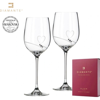 Crystalex Bohemia Glass Sklenice na červené víno se Swarovski Elements Romance Elixír Red Wine 450 ml