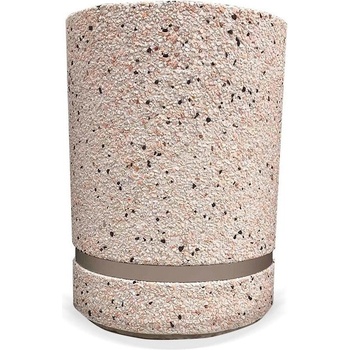 NIKA Бетонов кош за боклук 50 литра бял с метална вложка за лесно почистване (1791)