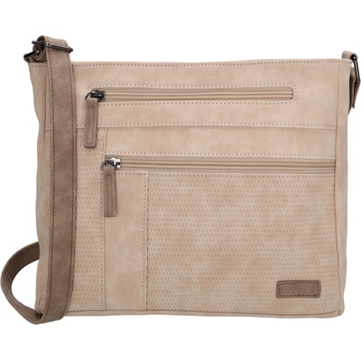 Beagles Brunete dámska crossbody kabelka dvojkomorová svetlá taupe