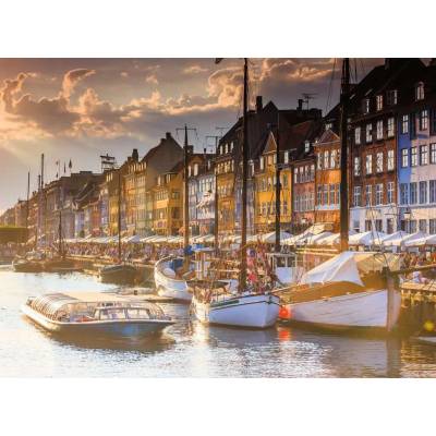 Ravensburger - Puzzle Scandinavian Places: Sunset in Copenhagen - 500 piese