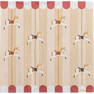 Bloomingville Merry Go Round, хартиени салфетки, 33 см, 20 бр (82062899)